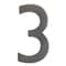 Architectural Mailboxes Brass 5 inch Floating House Number Dark Aged Copper 3 3585DC-3 - alternate 1